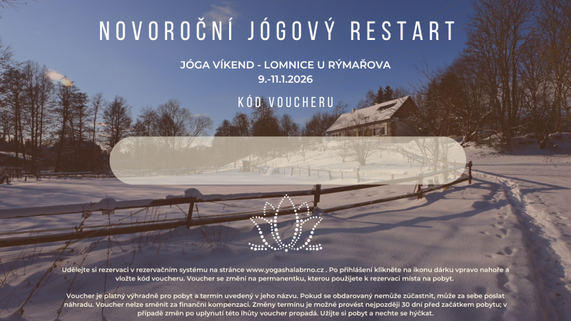 Voucher NOVOROČNÍ JÓGOVÝ RESTART 9.1.-11.1.2026